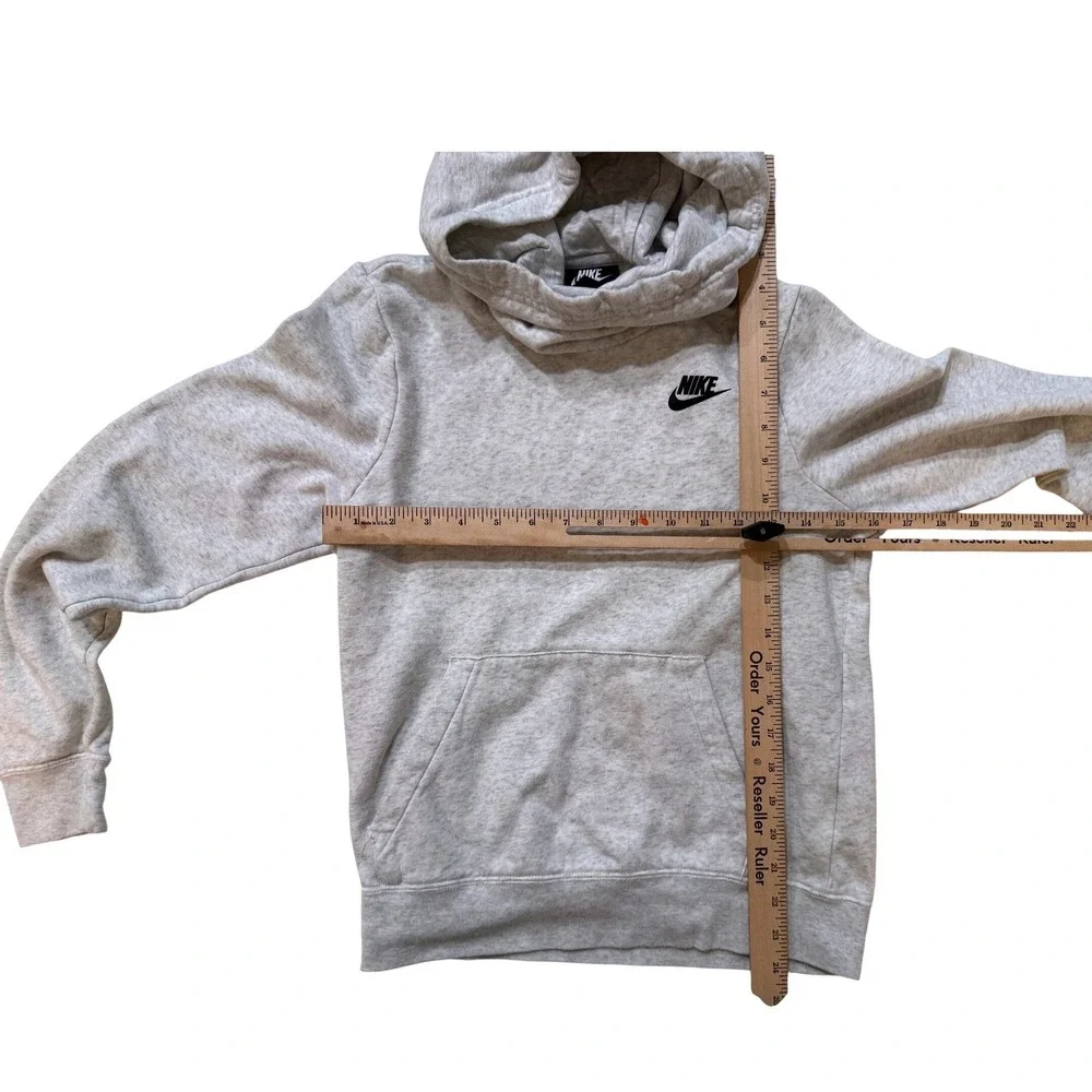 Nike Y2K Pullover Hoodie Women XS Heather Gray Sweatshirt Casual Athletic‎